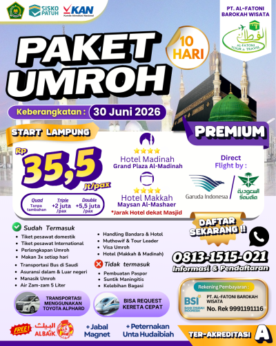 PAKET UMROH 30 JUNI 2026