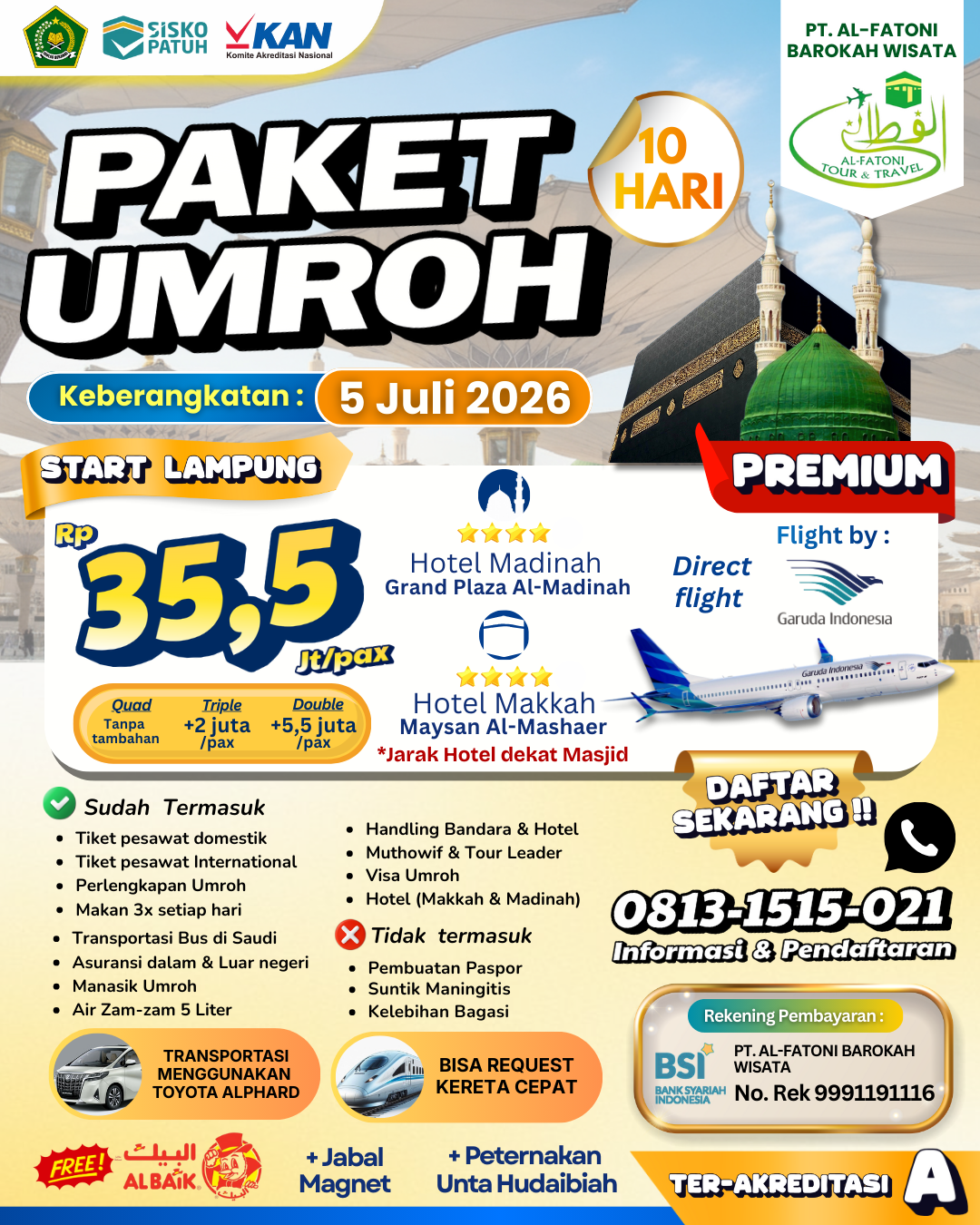 PAKET UMROH 5 JULI 2026