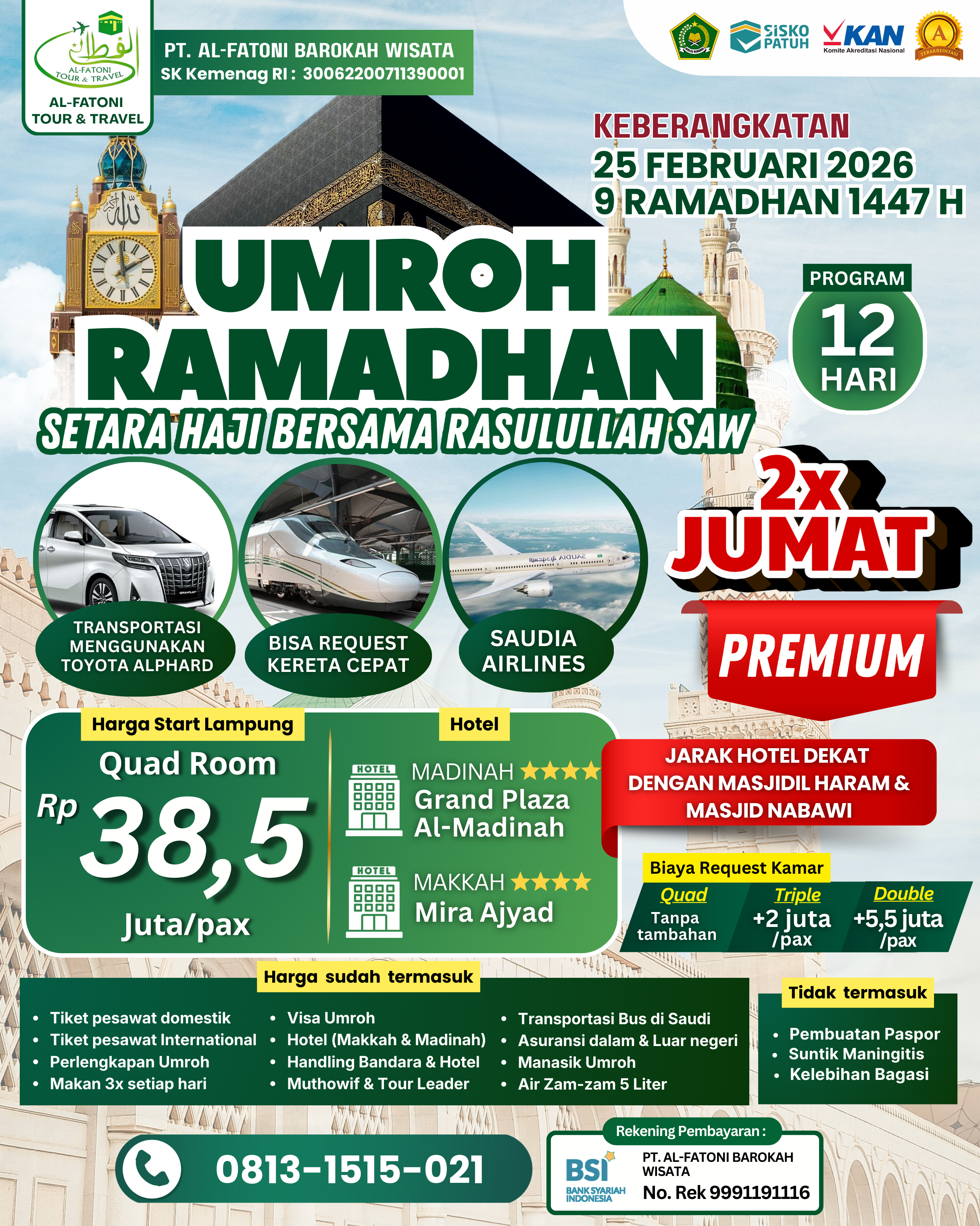 PAKET UMROH RAMADHAN 2026 PROGRAM 12 HARI