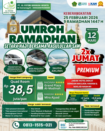 PAKET UMROH RAMADHAN 2026 PROGRAM 12 HARI