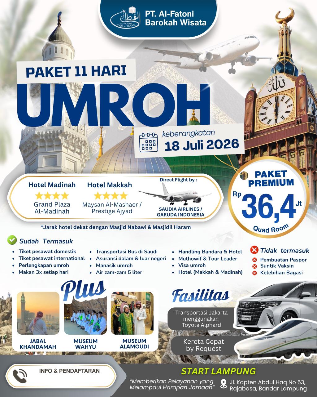 PAKET UMROH 18 JULI 2026