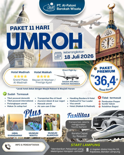 PAKET UMROH 18 JULI 2026